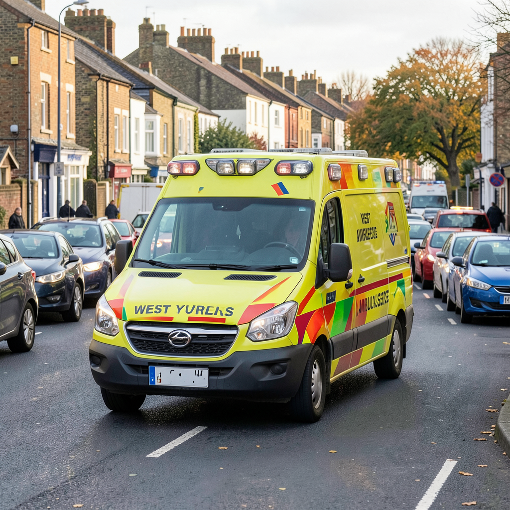 Ambulance called to Bradford street during morning rush hour as person lies on ground